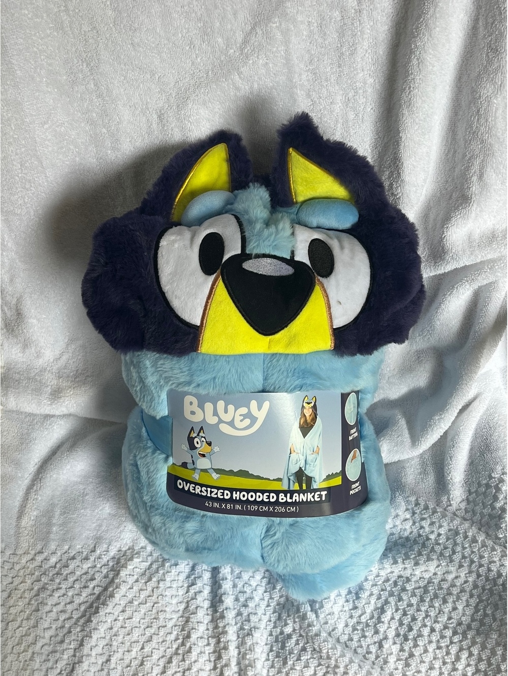 Bluey Oversized Hooded Blanket - Plush, Cozy, and Fun